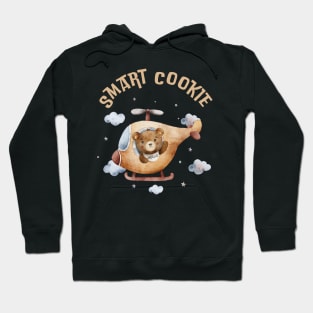 Smart Cookie Sweet little bear flying a helicopter cute baby outfit Hoodie